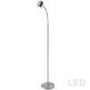 Dainolite 5 Watt LED Floor Lamp, Satin Chrome Finish