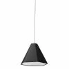 Dainolite 1 Light Incandescent Pendant Polished Chrome W/Black Shade