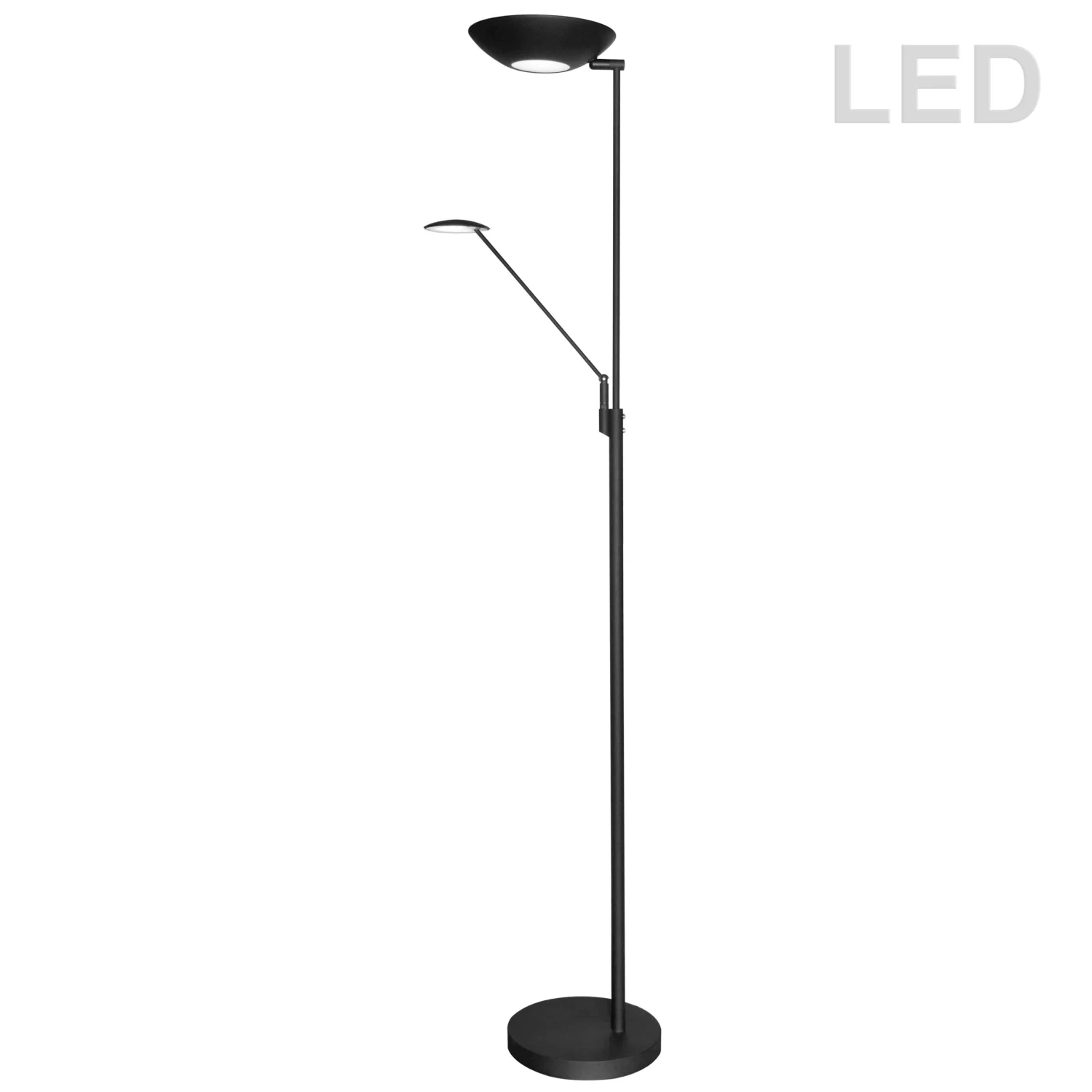 Dainolite Mother & Son LED Floor Lamp, Black Finish