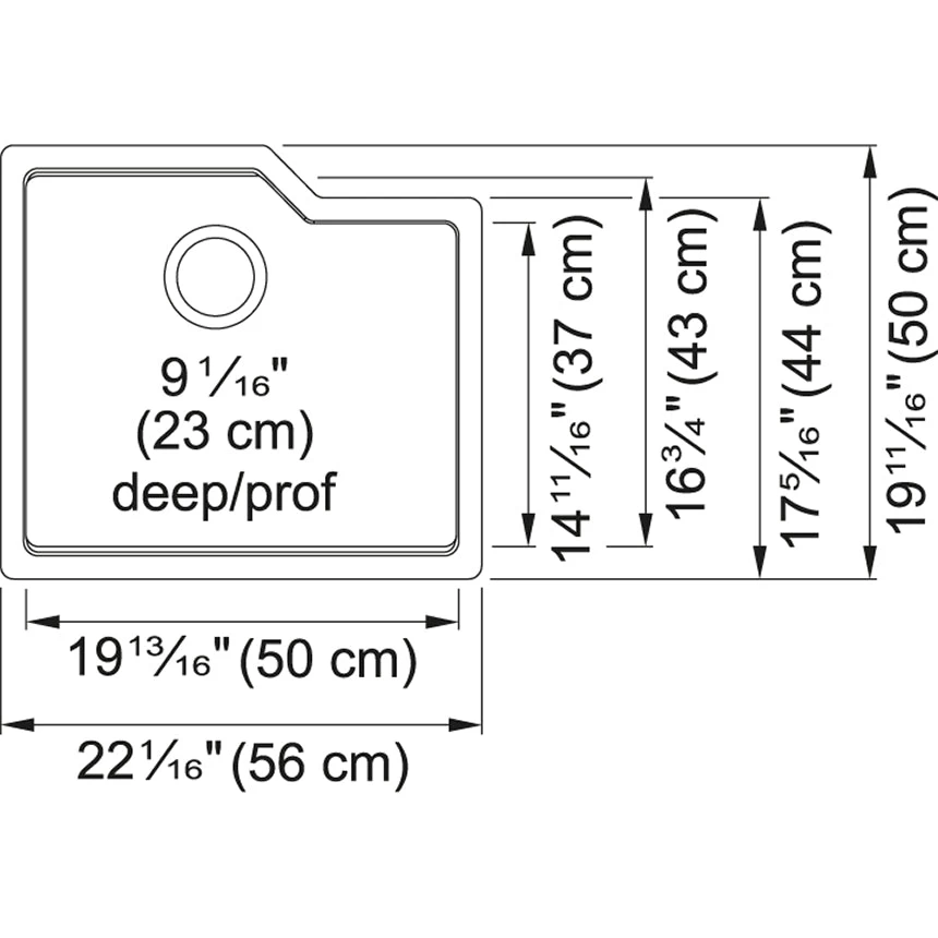 Kindred Granite 22" X 19.68" Undermount Single Bowl Kitchen Sink Mocha - Image 2