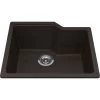 Kindred Granite 22" X 19.68" Undermount Single Bowl Kitchen Sink Mocha