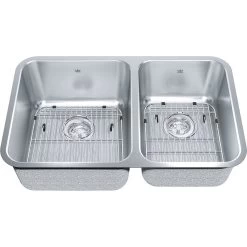 Kindred 29.87" X 18.75" Double Bowl Undermount 18 Gauge Sink Stainless Steel