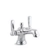 Kohler Bancroft Monoblock Single Hole Bathroom Sink Faucet With Escutcheon And Metal Lever Handles- Chrome