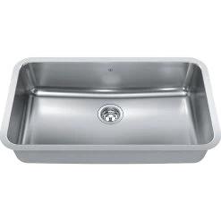 Kindred Steel Queen 32.75" X 18.75" Single Bowl Undermount Kitchen Sink Stainless Steel