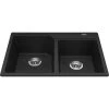 Kindred Granite 30.68" X 19.68" Drop-in Double Bowl Kitchen Sink Onyx