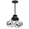 Dainolite 4 Light Pendant Ceiling Light, Matte Black Finish