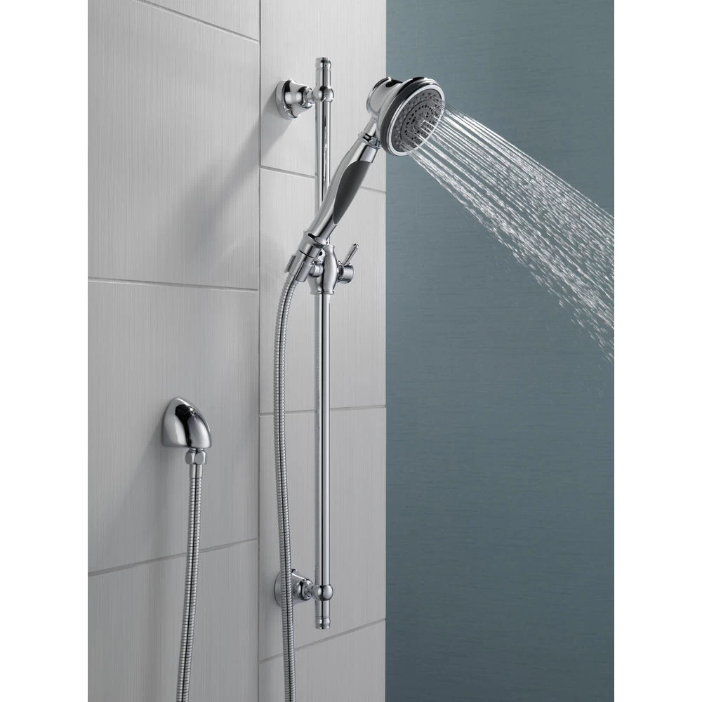 Delta Premium 3-Setting Slide Bar Hand Shower- Chrome - Image 2