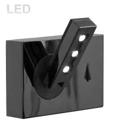 Dainolite 1 Light LED Wall Mount, Black Finish
