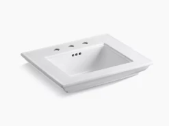 Kohler Memoirs Stately Console Table Bathroom Sink Basin With 8" Widespread Faucet Holes 24"