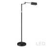 Dainolite 9W LED Swing Arm Floor Lamp, Black Finish
