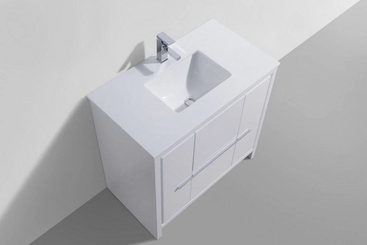 Kube Bath Dolce 36" Floor Mount Bathroom Vanity With Quartz Countertop With 2 Doors And 2 Drawers AD636 - Image 2
