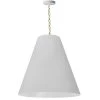 Dainolite 1 Light Large Anaya Aged Brass Pendant W/ White Shade