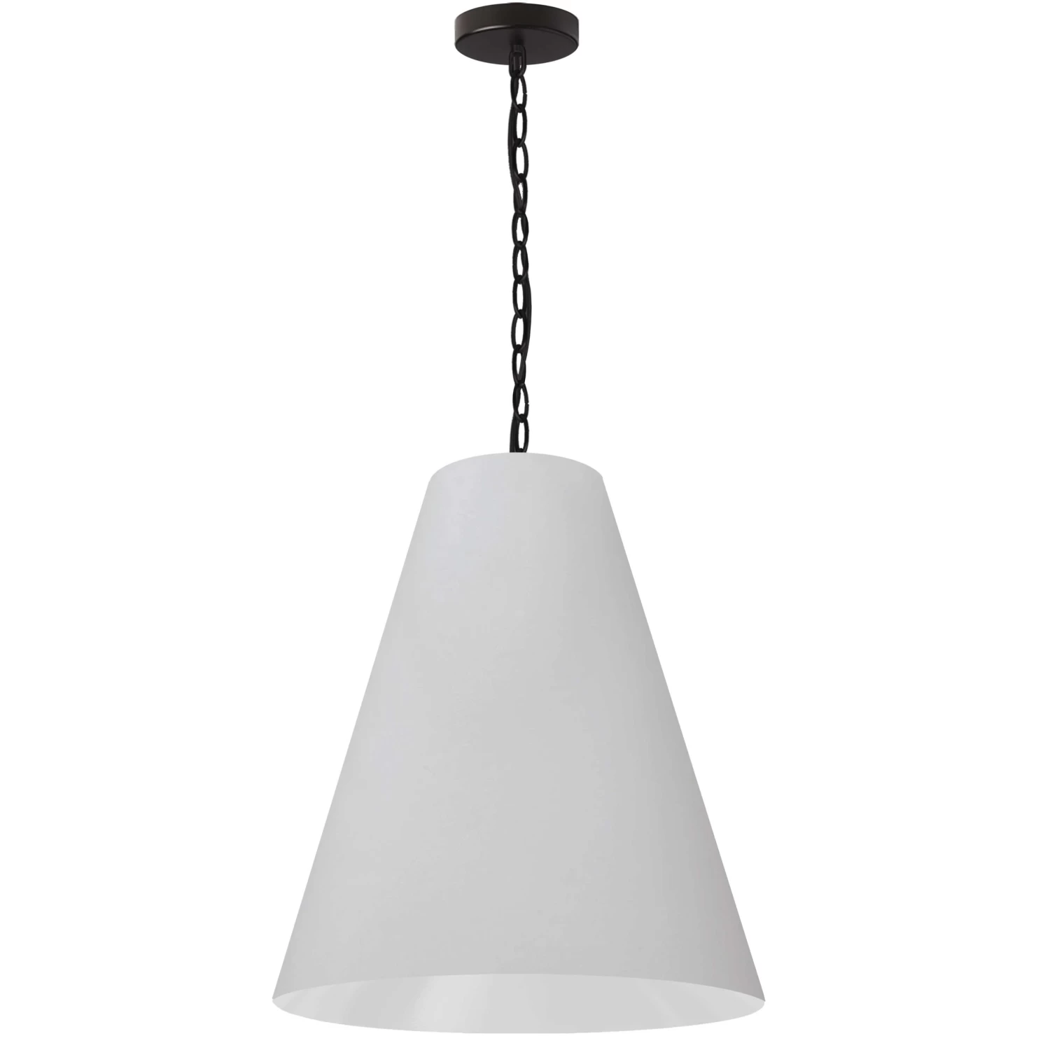Dainolite 1 Light Medium Anaya Matte Black Pendant W/ White Shade