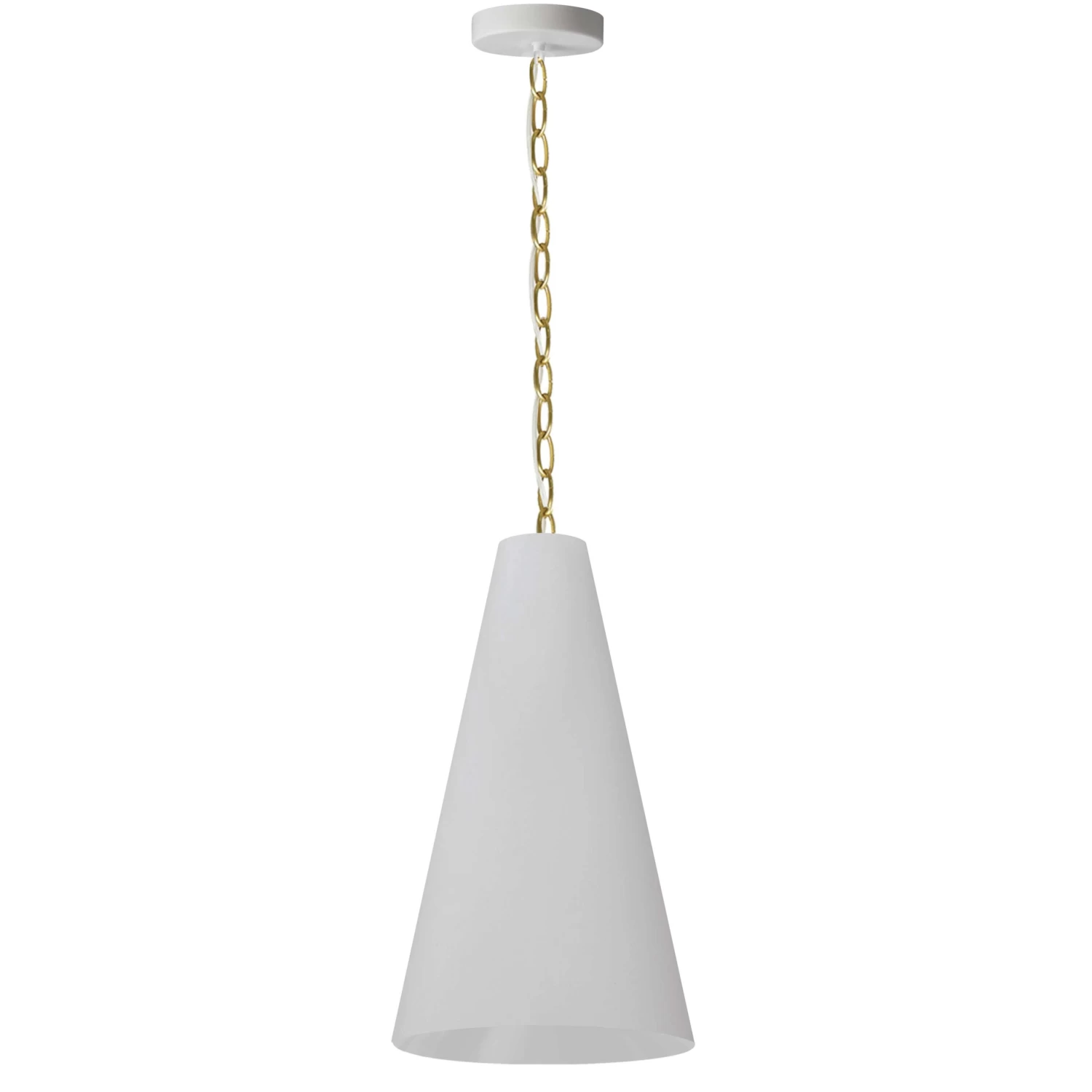 Dainolite 1 Light Small Anaya Aged Brass Pendant W/ White Shade