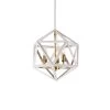 Dainolite 3 Light Chandelier, Matte White With Vintage Bronze Accents
