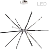 Dainolite 60W LED Chandelier, Polished Chrome With White Acrylic Diffuser