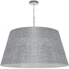 Dainolite 1 Light Brynn X-Large Pendant, Grey/Clear Shade, Polished Chrome