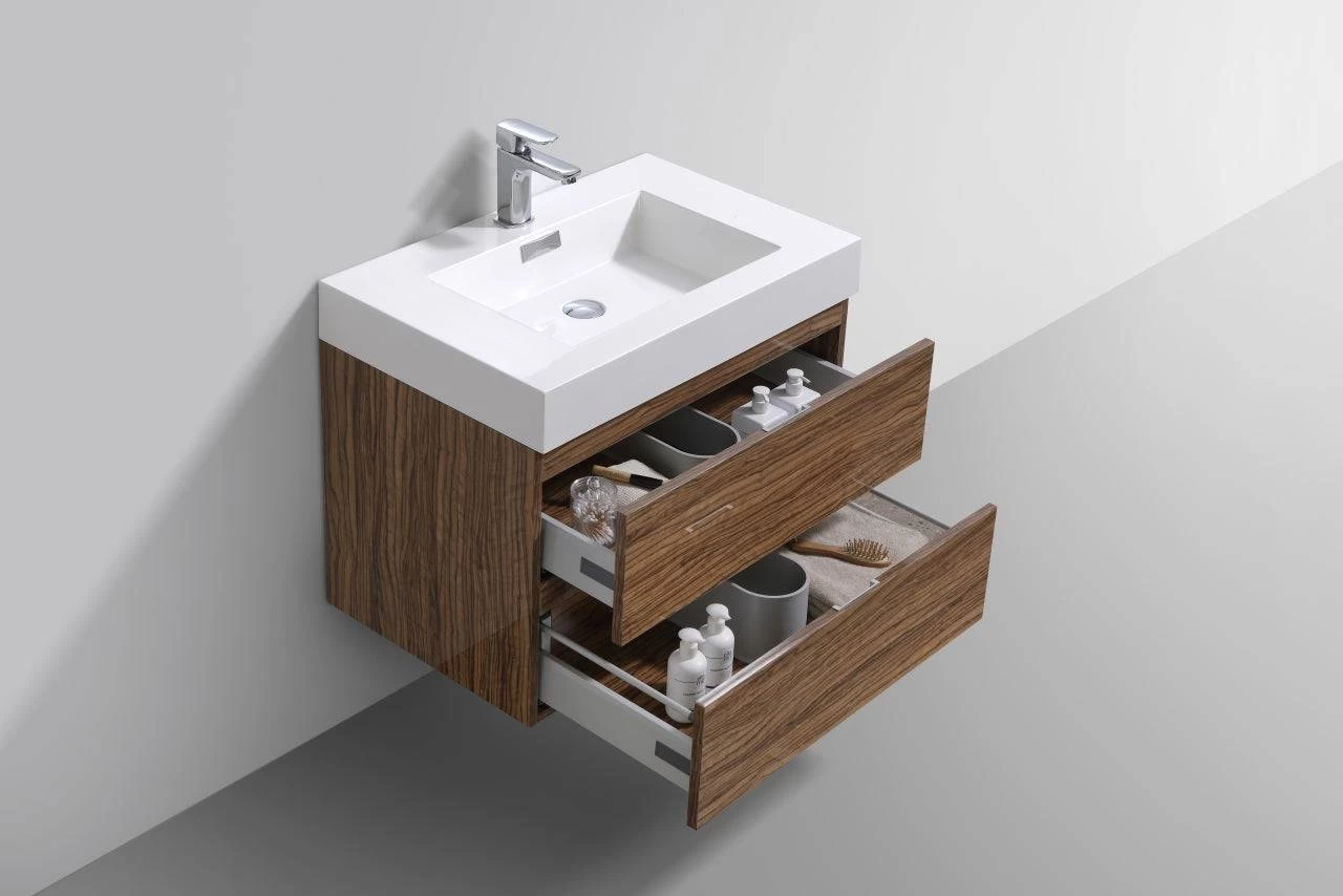 Kube Bath Bliss 30" Wall Mount / Wall Hung Bathroom Vanity With 2 Drawers - Image 12