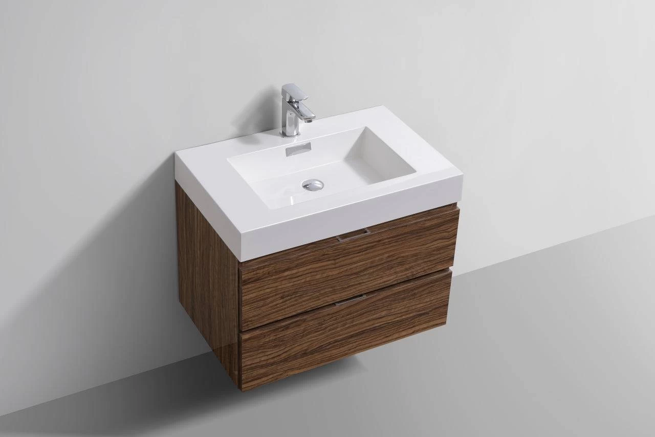 Kube Bath Bliss 30" Wall Mount / Wall Hung Bathroom Vanity With 2 Drawers - Image 11
