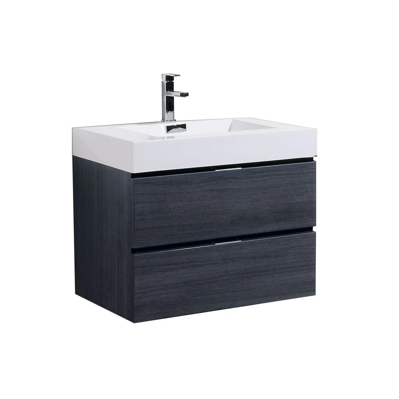 Kube Bath Bliss 30" Wall Mount / Wall Hung Bathroom Vanity With 2 Drawers - Image 13