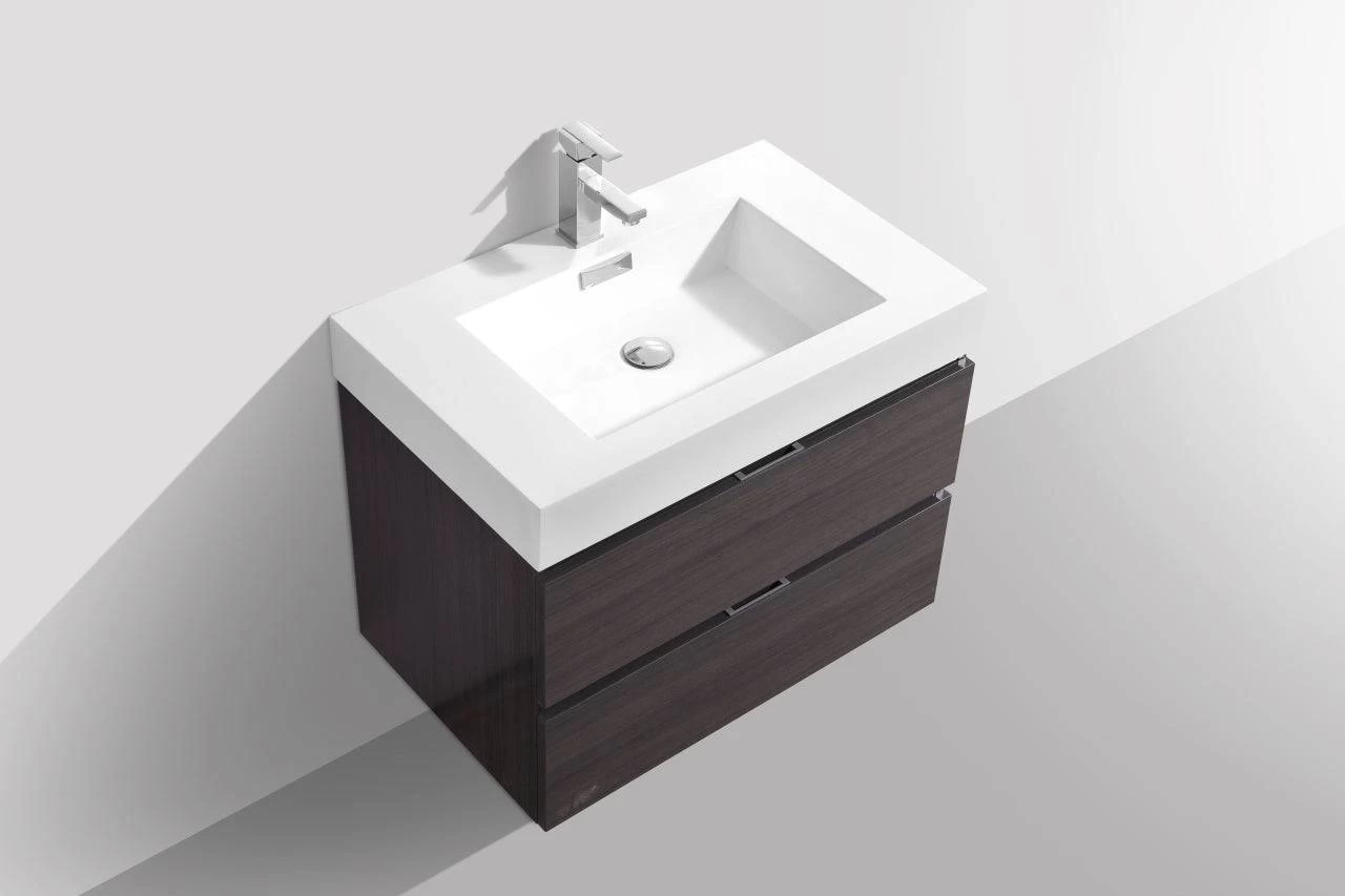 Kube Bath Bliss 30" Wall Mount / Wall Hung Bathroom Vanity With 2 Drawers - Image 19