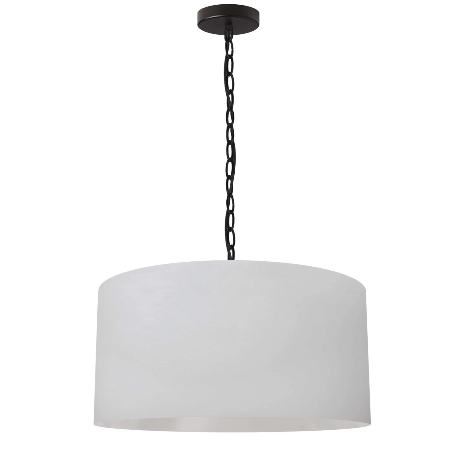Dainolite 1 Light Medium Braxton Black Pendant W/ White Shade