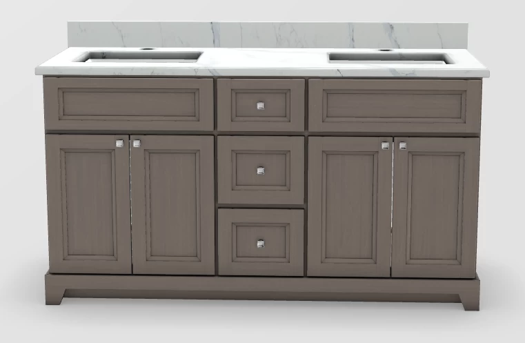 Stonewood Bellrose Driftwood Stained Classic Freestanding Vanity With Countertop And Sink