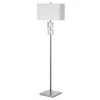 Dainolite 1 Light Crystal Floor Lamp Polished Chrome White Shade