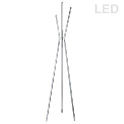Dainolite 30W LED Floor Lamp, Polished Chrome Finish