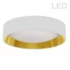 Dainolite 15" Light Flush Mount Fixture White/Gold Shade
