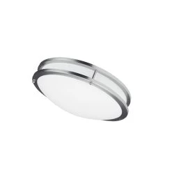 Dainolite Dimmable LED Ceiling Flush Mount, Satin Chrome Finish