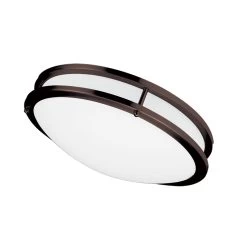 Dainolite LED Ceiling Flush, 16 Diameter, Bronze Finish