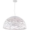 Dainolite 1 Light Pendant, Matte White Finish