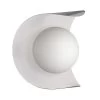 Dainolite 1 Light Incandescent Wall Sconce Satin Chrome And Matte White Finish