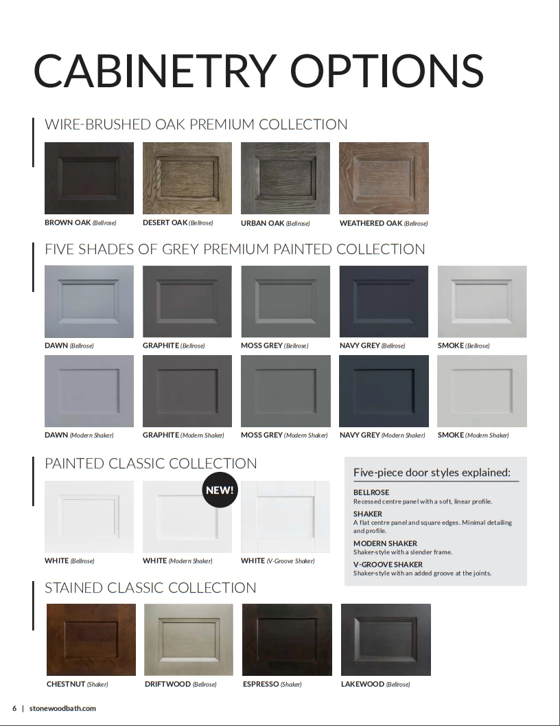 Stonewood Bellrose Lakewood Stained Classic Freestanding Vanity With Countertop And Sink - Image 4