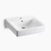 Kohler - Soho Wall-Mount/Concealed Arm Carrier Bathroom Sink With Single Faucet Hole 20" X 18"