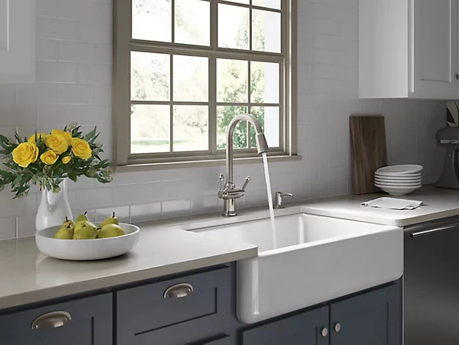 Kohler Whitehaven 34" X 21-9/16" Undermount Single Bowl Farmhouse Kitchen Sink With Tall Apron- White - Image 7