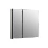Kohler 30" W X 26" H Aluminum Two-Door Medicine Cabinet With Mirrored Doors, Beveled Edges
