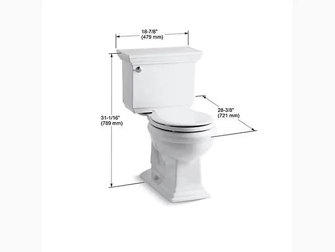 Kohler Two-piece Round-front Chair Height Toilet - 3933 - Image 3
