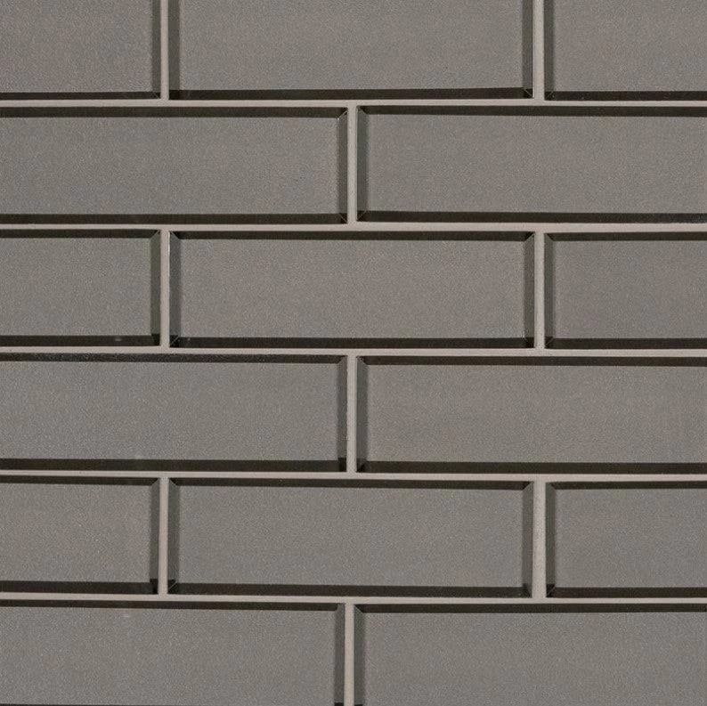 MSI Backsplash And Wall Tile Champagne Bevel Subway Glass Tile 2" X 6" 8mm