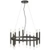 Dainolite Derry 24 Light Matte Black Incandescent Chandelier