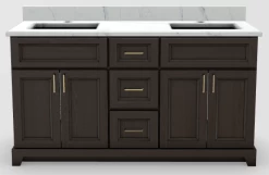 Stonewood Bellrose Desert Oak Wire Brushed Freestanding Vanity With Countertop And Sink