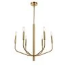 Dainolite 6 Light Incandescent Chandelier, Aged Brass