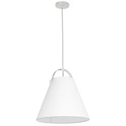 Dainolite 1 Light Emperor Pendant White With White Shade
