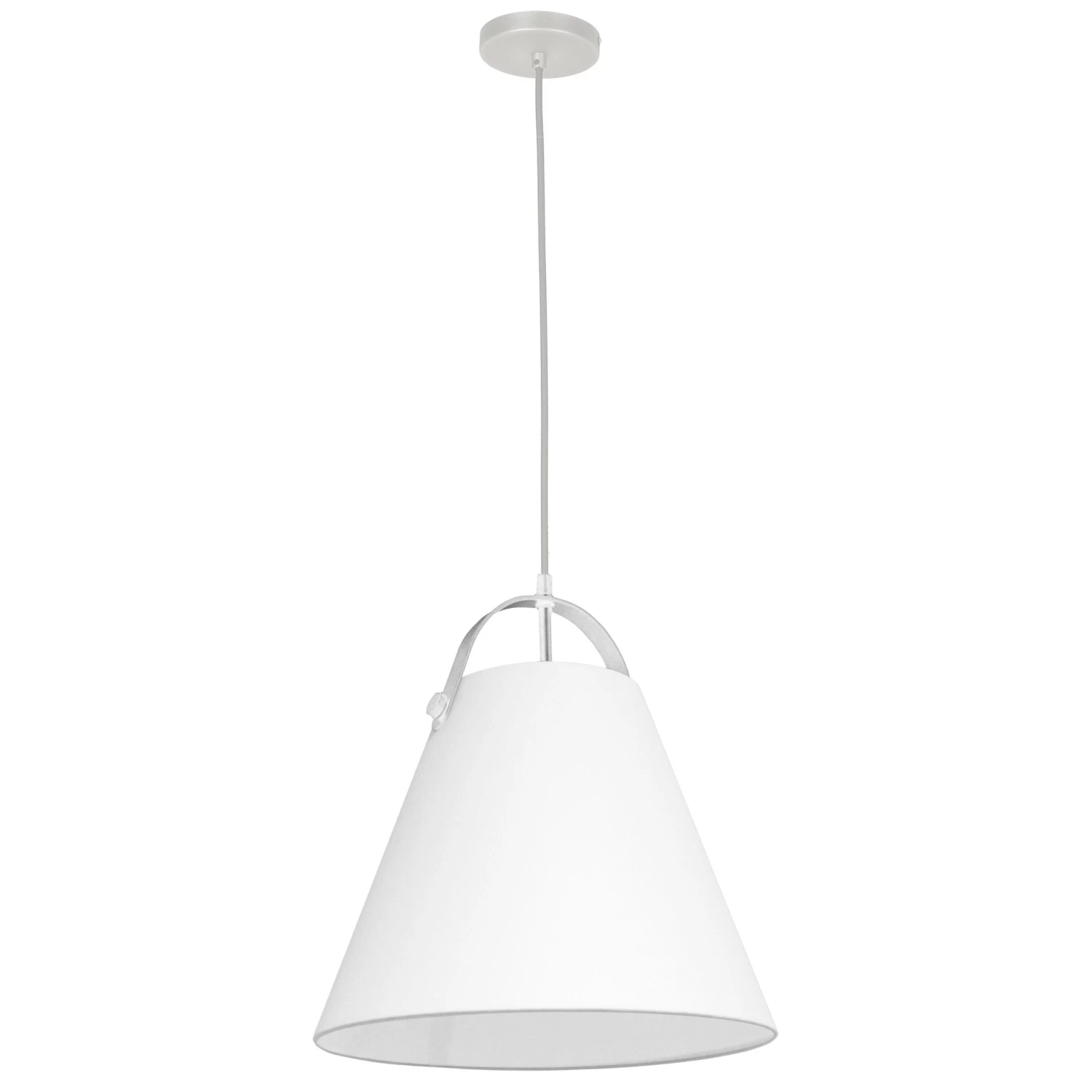 Dainolite 1 Light Emperor Pendant White With White Shade