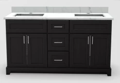 Stonewood Modern Shaker Expresso Stained Classic Freestanding Vanity With Countertop And Sink