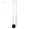 Dainolite 34W LED Floor Lamp, Aged Brass With Matte Black Concrete Base