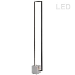 Dainolite 34W LED Floor Lamp Black Finish With Concrete Base