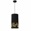 Dainolite 1 Light Flora Pendant JTone Black And Gold Shade, Black