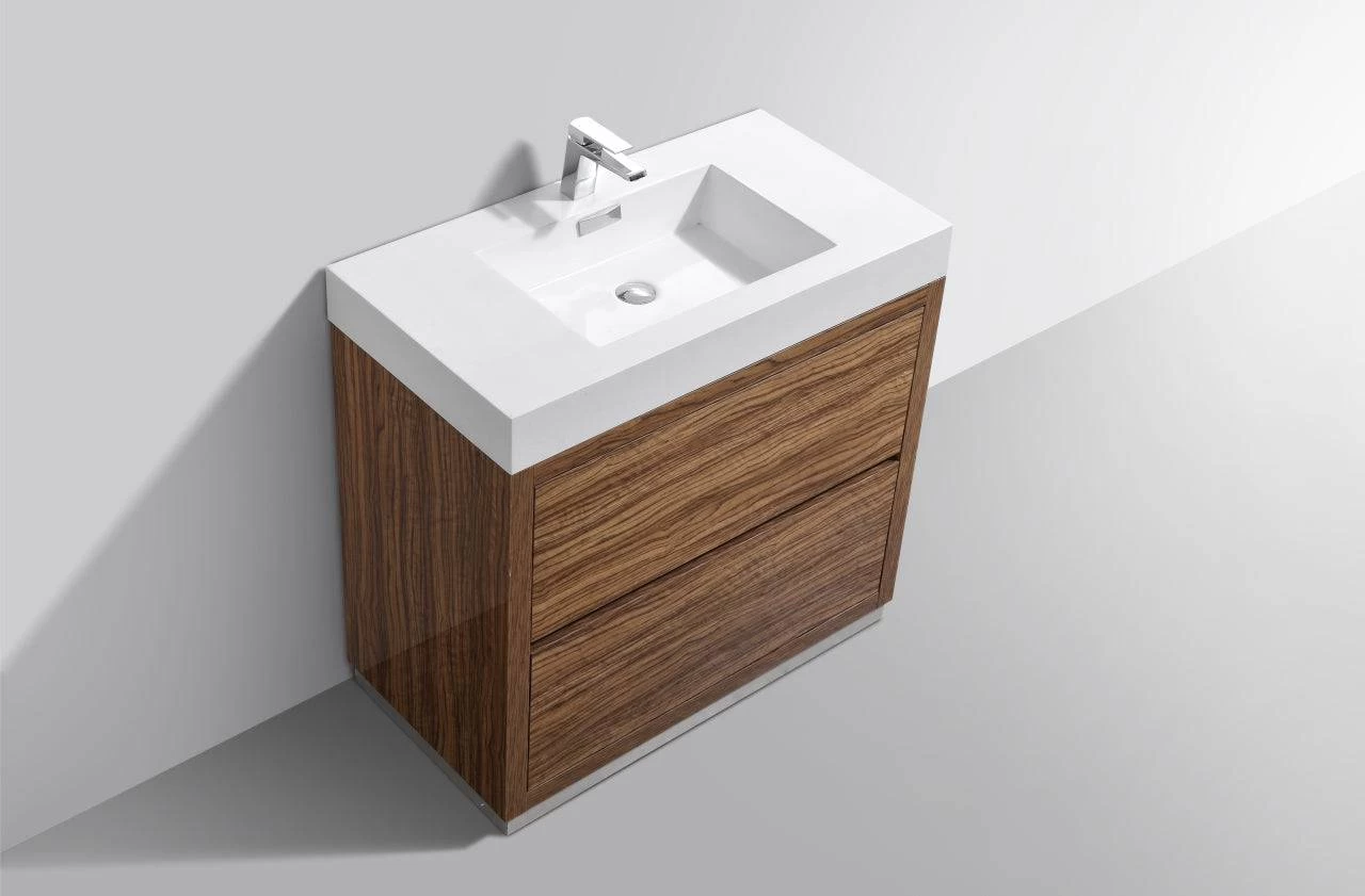 Kube Bath Bliss 36" Floor Mount Free Standing Bathroom Vanity With 2 Drawers FMB36 - Image 8